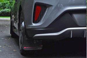 Hyundai Veloster Mud Flap - Rally Armor - UR with White Logo - Red - `19-`21